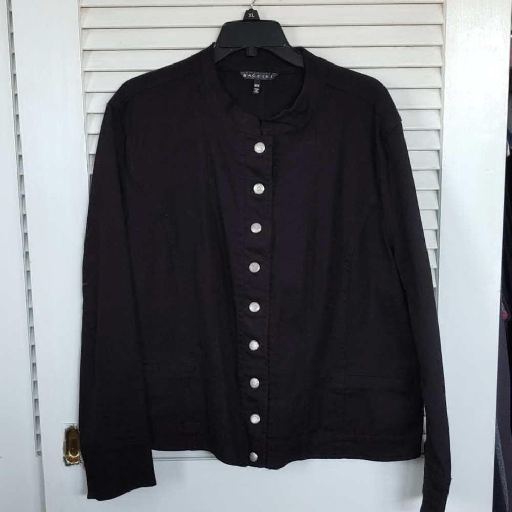 Black jeans jacket women's 22/24